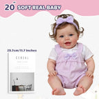 Smiling Reborn Baby Vead 20" Little Infant Girl Heartwarming Gift Timeless Emotional Moments