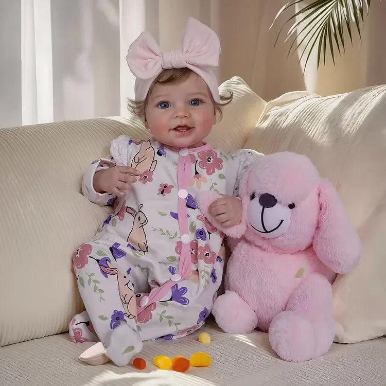 Smiling Reborn Baby Vead 20" Little Infant Girl Heartwarming Gift Timeless Emotional Moments