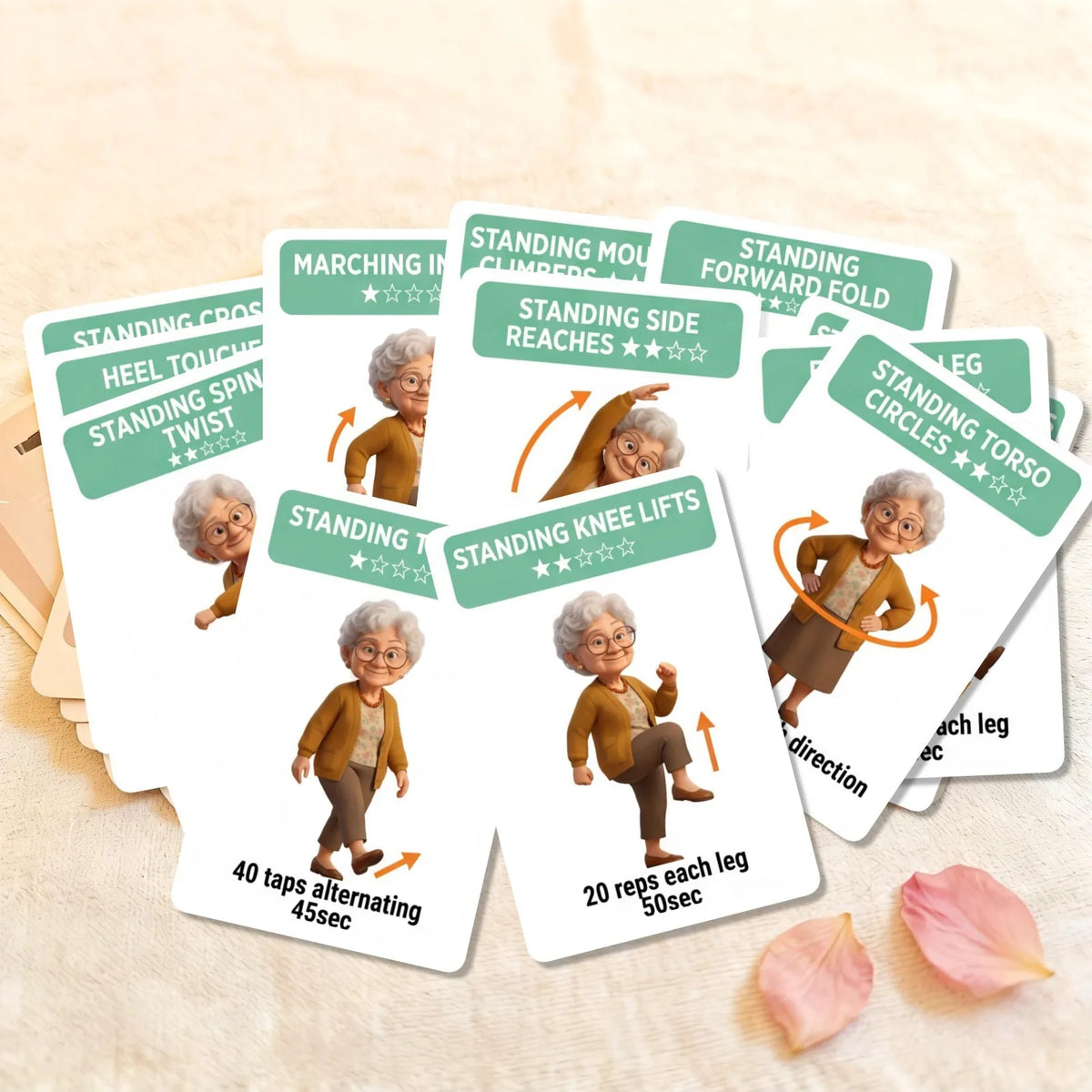 Low-Intensity Health Exercise Training Cards