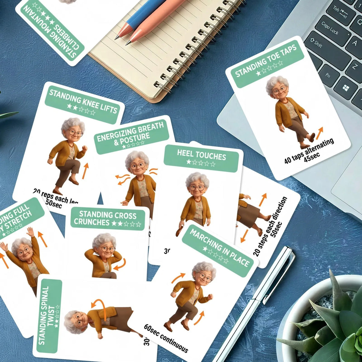 Low-Intensity Health Exercise Training Cards