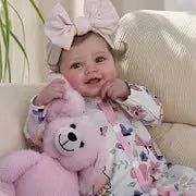 Smiling Reborn Baby Vead 20" Little Infant Girl Heartwarming Gift Timeless Emotional Moments