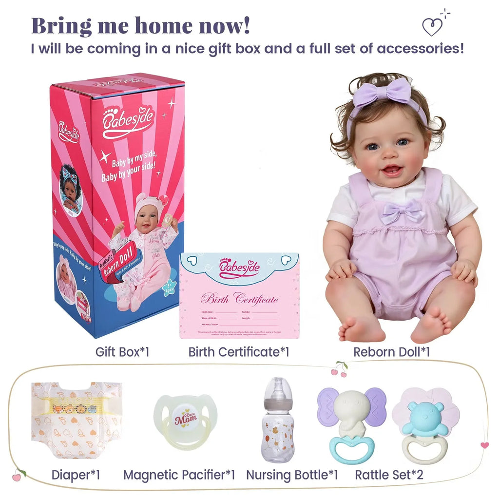 Smiling Reborn Baby Vead 20" Little Infant Girl Heartwarming Gift Timeless Emotional Moments