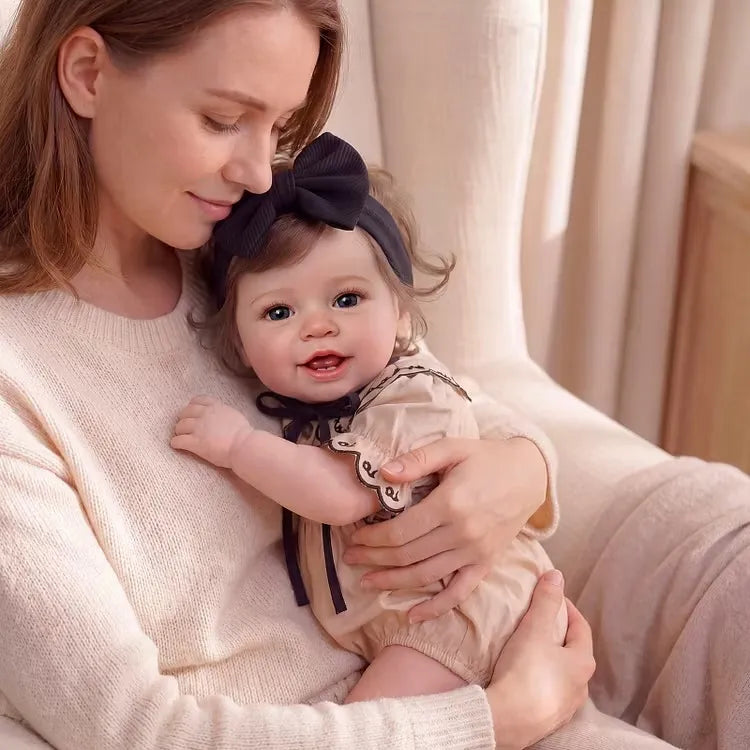 Smiling Reborn Baby Vead 20" Little Infant Girl Heartwarming Gift Timeless Emotional Moments