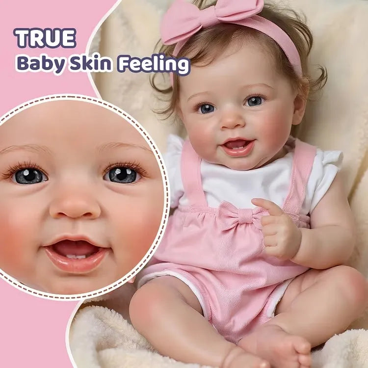 Smiling Reborn Baby Vead 20" Little Infant Girl Heartwarming Gift Timeless Emotional Moments