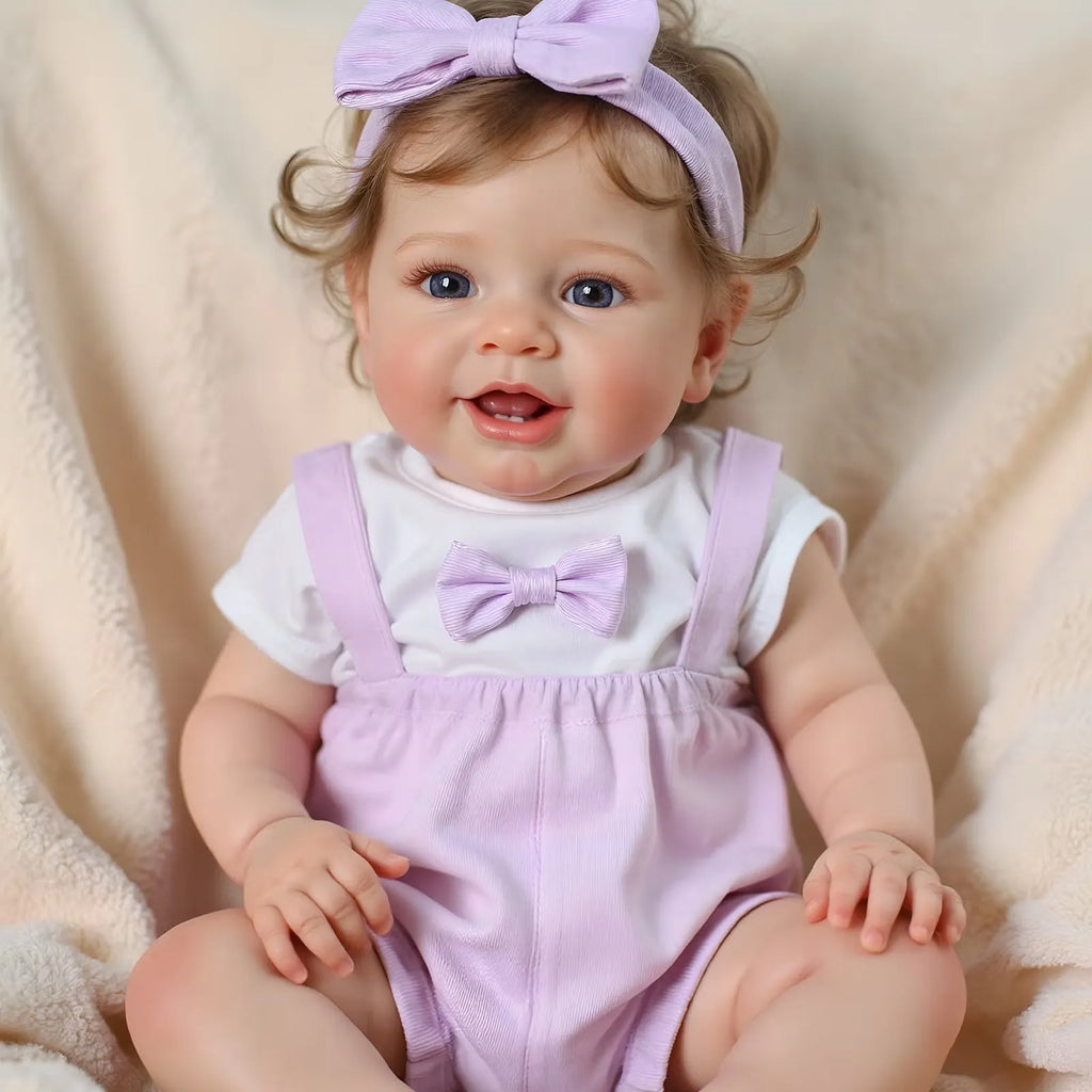 Smiling Reborn Baby Vead 20" Little Infant Girl Heartwarming Gift Timeless Emotional Moments