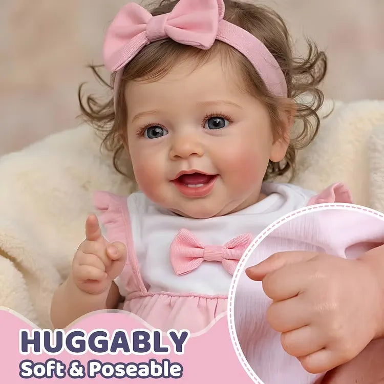Smiling Reborn Baby Vead 20" Little Infant Girl Heartwarming Gift Timeless Emotional Moments