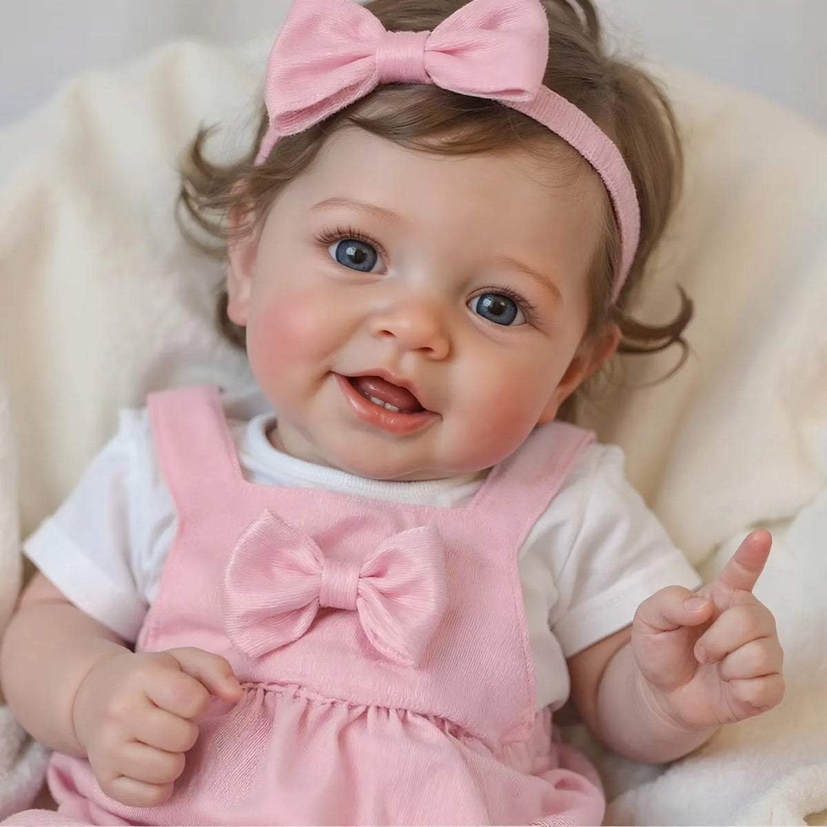 Smiling Reborn Baby Vead 20" Little Infant Girl Heartwarming Gift Timeless Emotional Moments