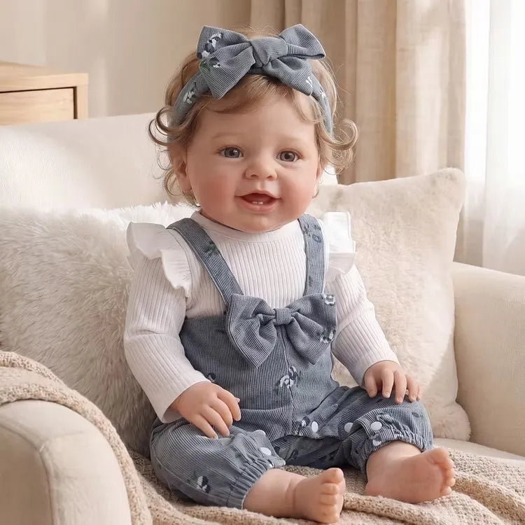 Smiling Reborn Baby Vead 20" Little Infant Girl Heartwarming Gift Timeless Emotional Moments