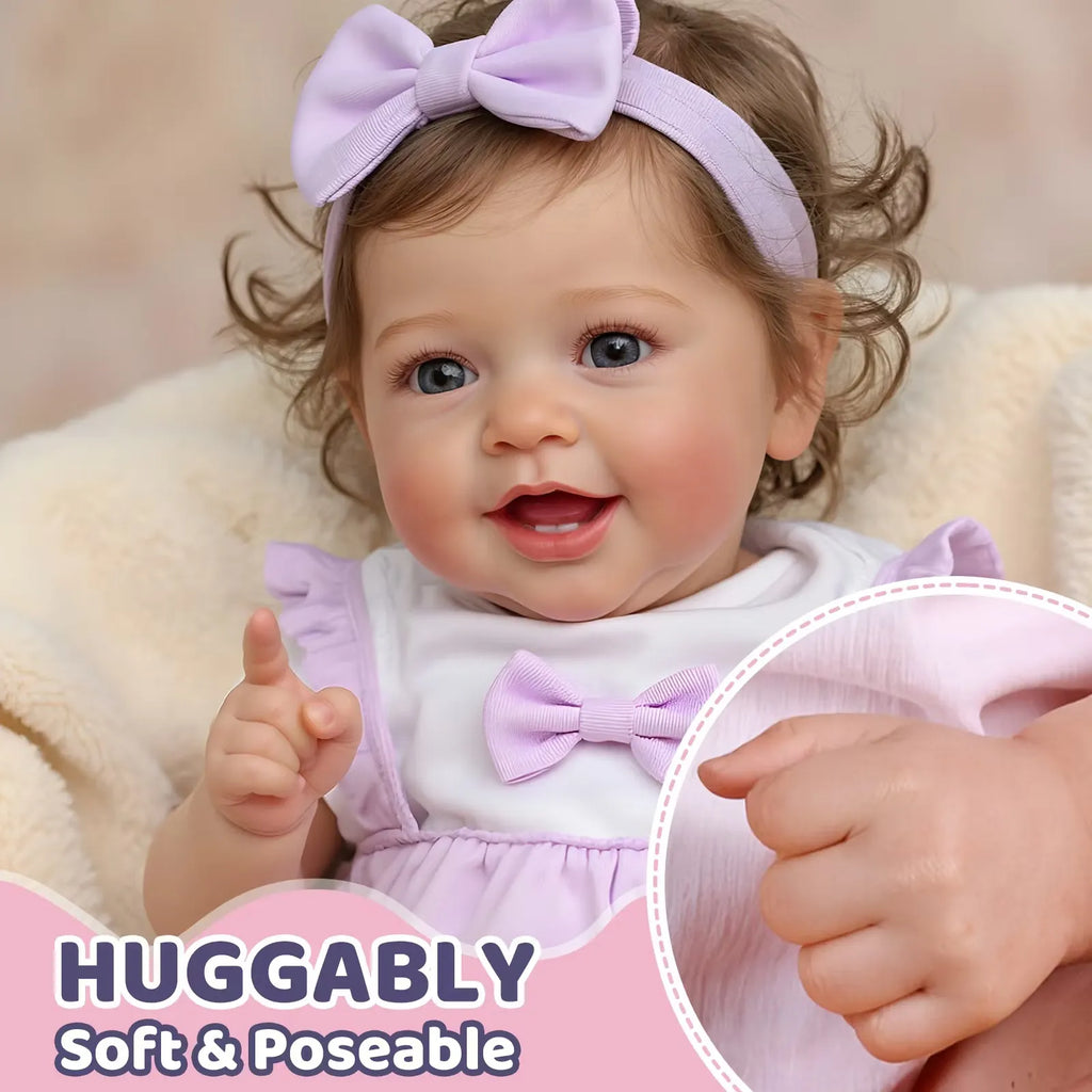 Smiling Reborn Baby Vead 20" Little Infant Girl Heartwarming Gift Timeless Emotional Moments