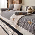 Plush Fleece Sofa Cushion Cover-Cushions not included.