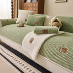 Plush Fleece Sofa Cushion Cover-Cushions not included.