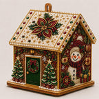 Christmas Diamond Painting Wooden House Kit 5