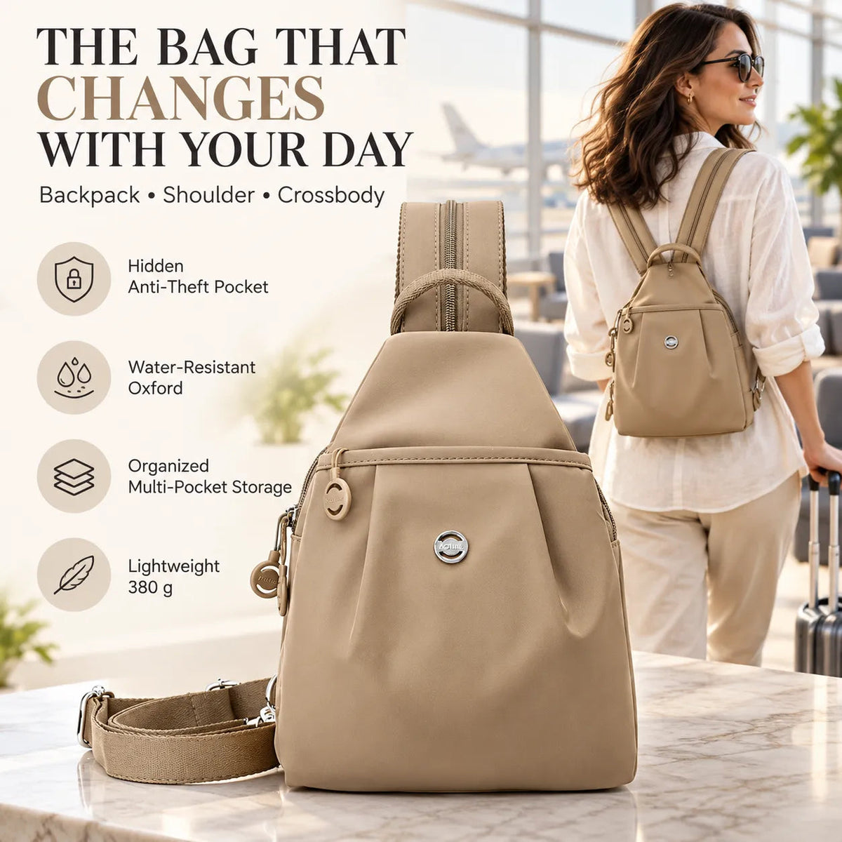 Premium 3 in 1 Anti-Theft Travel Tote Bag🎒