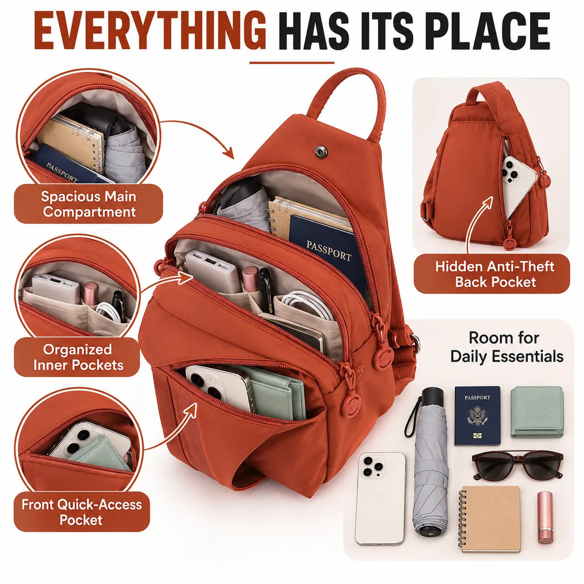Premium 3 in 1 Anti-Theft Travel Tote Bag🎒