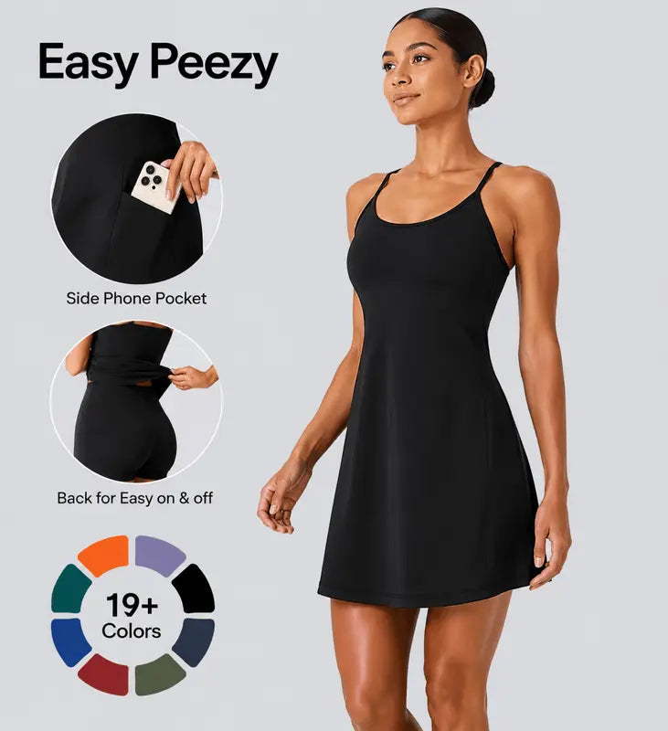 Plush Backless Active Dress-Easy Peezy Edition