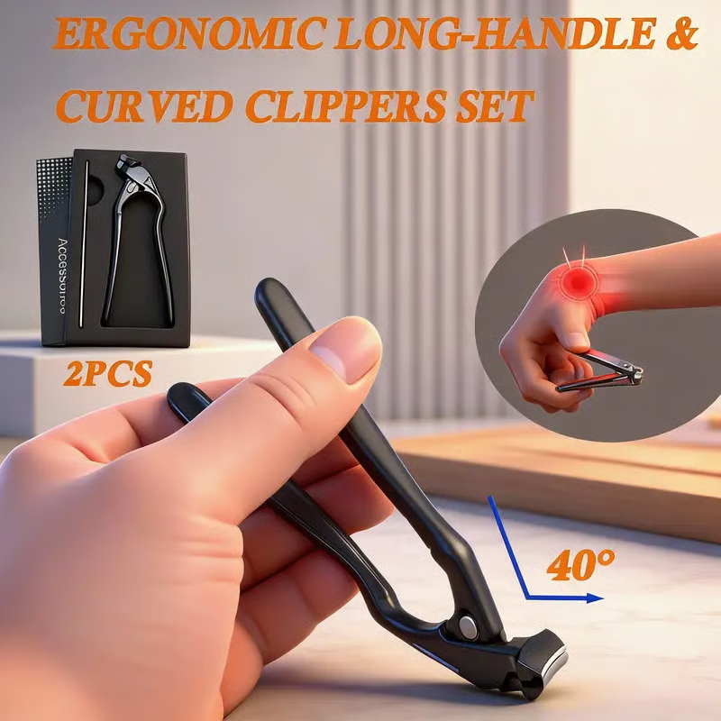 Easy-Grip Curved Nail Clipper for Seniors