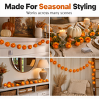 LED string lights with artificial marigold flowers