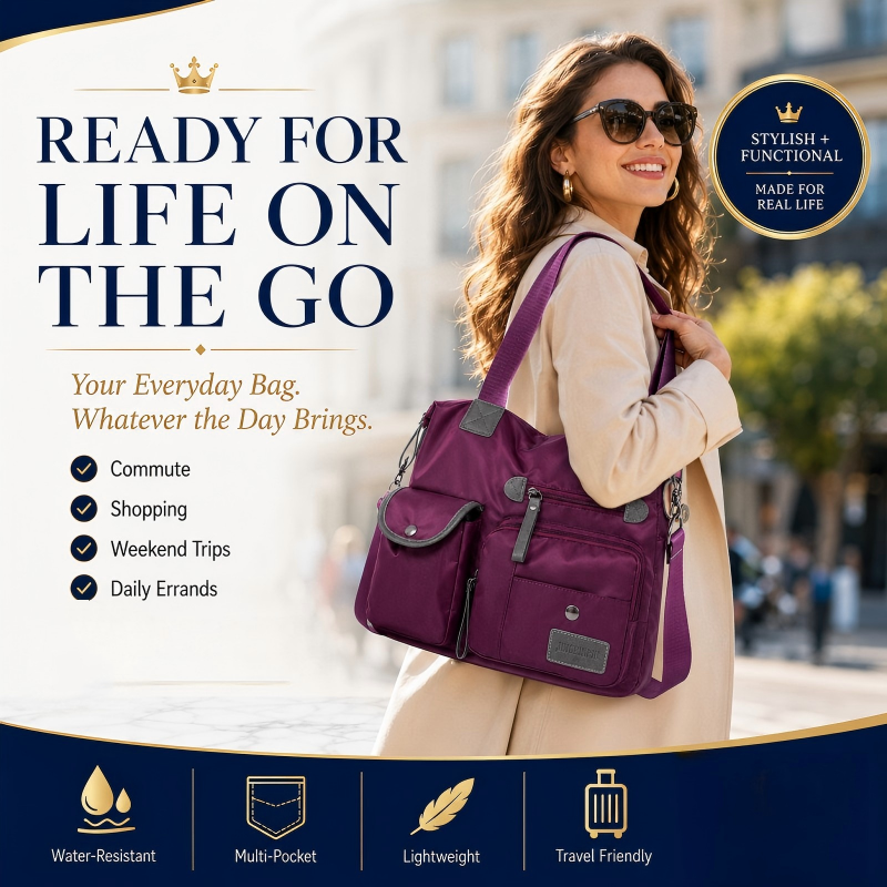 Large Capacity Waterproof Tote Bag for Women