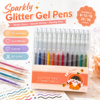 Retractable Glitter Gel Pen Set for Journaling & Drawing
