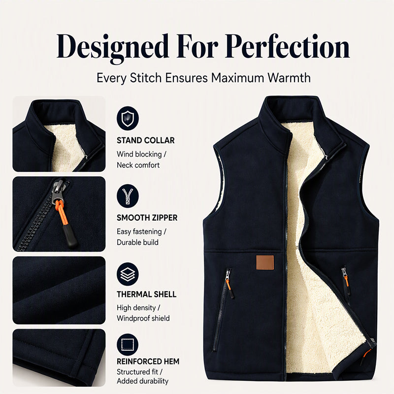 Women's Winter Thermal Stand Collar Vest