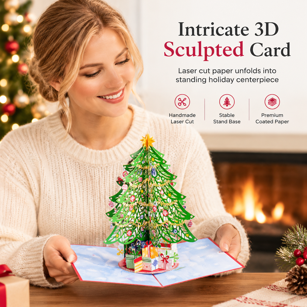 Creative 3D Pop Up Christmas Greeting Card