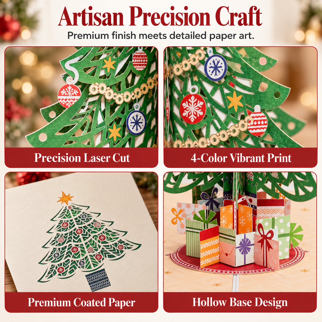 Creative 3D Pop Up Christmas Greeting Card