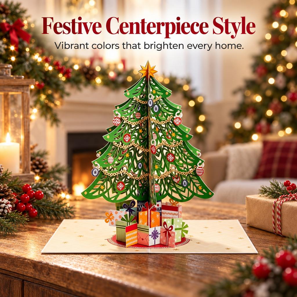 Creative 3D Pop Up Christmas Greeting Card