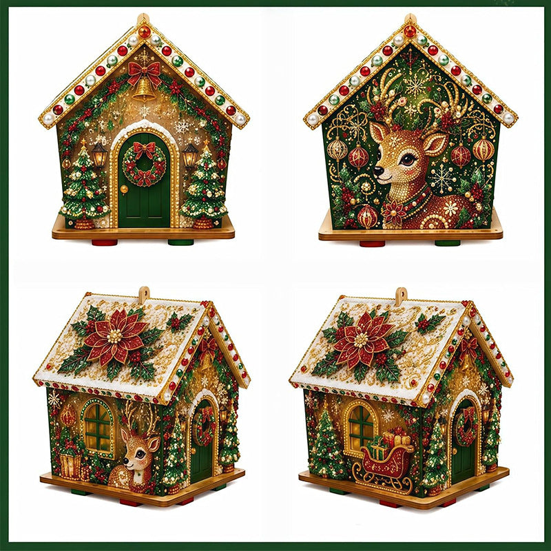 Christmas Diamond Painting Wooden House Kit 7