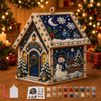 Christmas Diamond Painting Wooden House Kit 4